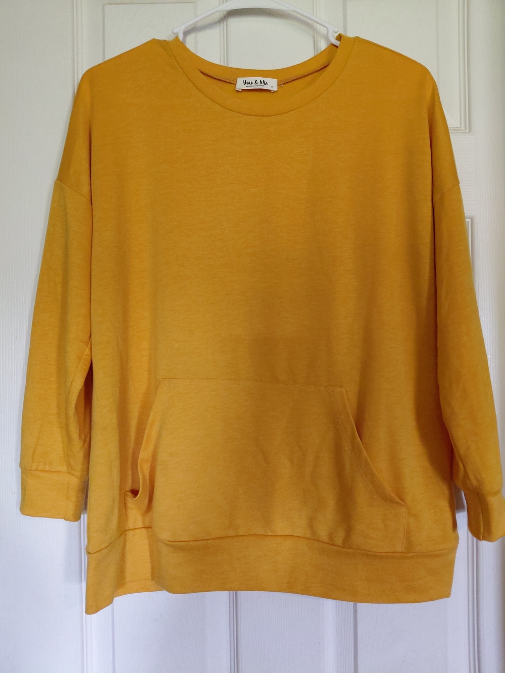 Relaxed Crewneck Sweater in Mustard
